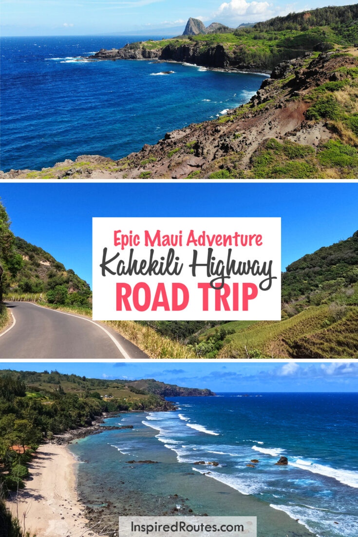 epic Maui adventure Kahekili Highway road trip view of Maui coastline and road with ocean below