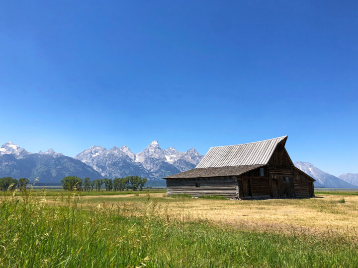 things to do in grand teton view of barn in field with mountains in distance