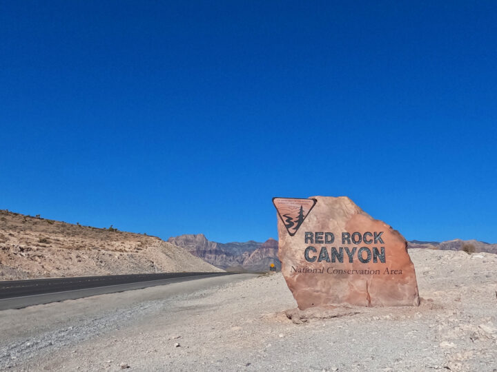 red rock canyon national conservation area sign