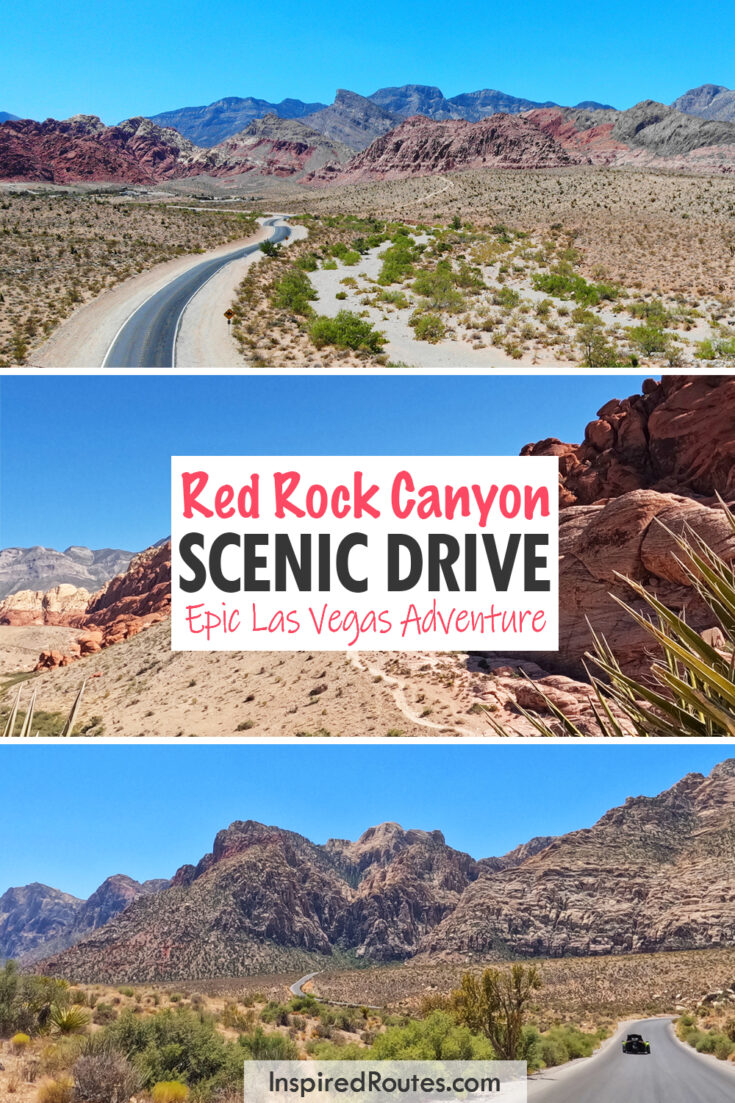 red rock canyon scenic drive epic Las Vegas adventure view of red cliffs and road