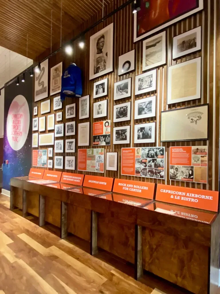 music museum with record and photos on walls