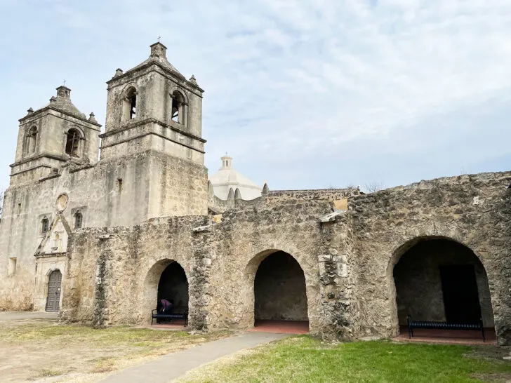 warm destinations in winter view of old stone building in San Antonio